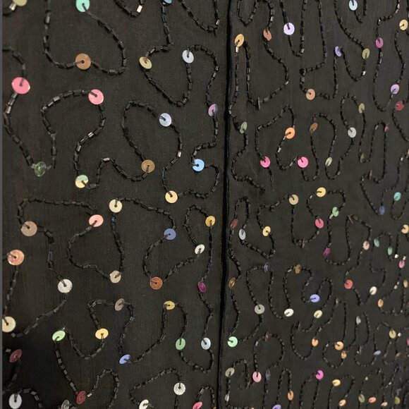 Vintage Laurence Kazar Silk Sequin Dress - Picture 7 of 12